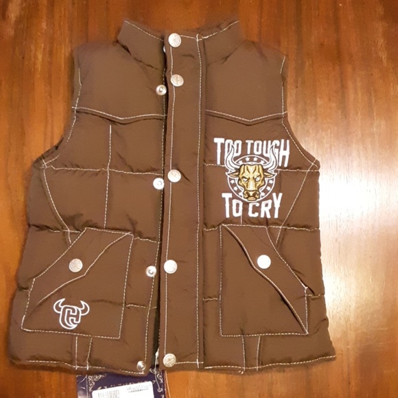 Cowboy Hardware Other - NWT Cowboy Hardware brown padded vest  2t